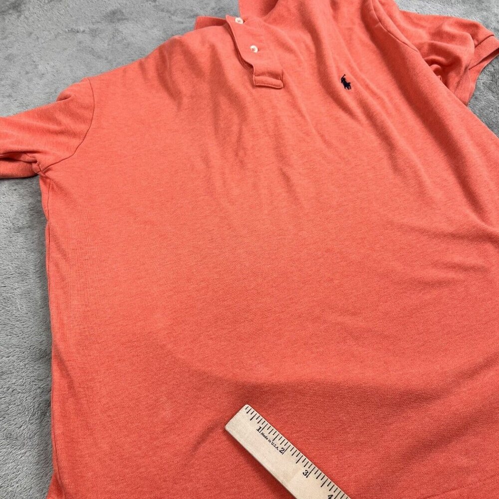 VTG Polo Ralph Lauren Men's M Salmon Orange Short Sleeve Shirt Casual Golf Wear - Picture 9 of 10
